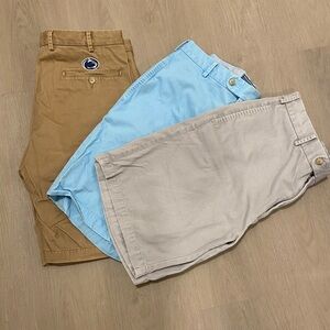 Men's Peter Millar 32 Shorts - khaki, Blue, Gray